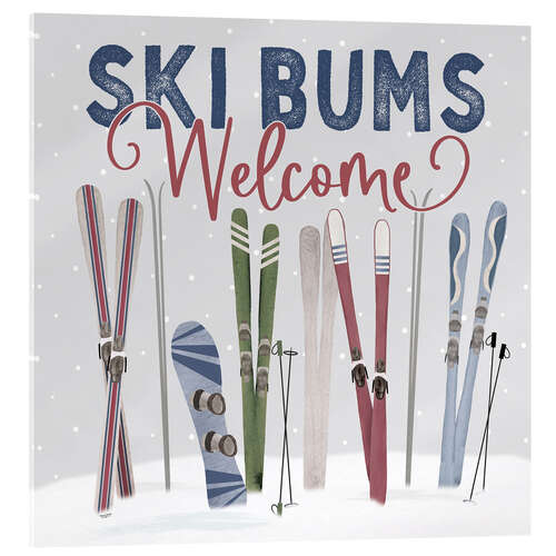 Obraz na szkle akrylowym Ski Bums Welcome