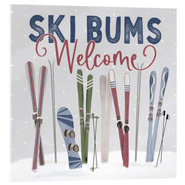 Obraz na szkle akrylowym Ski Bums Welcome - Lisa Audit
