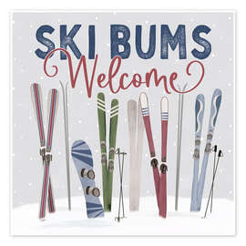 Wandbild Ski Bums Welcome - Lisa Audit