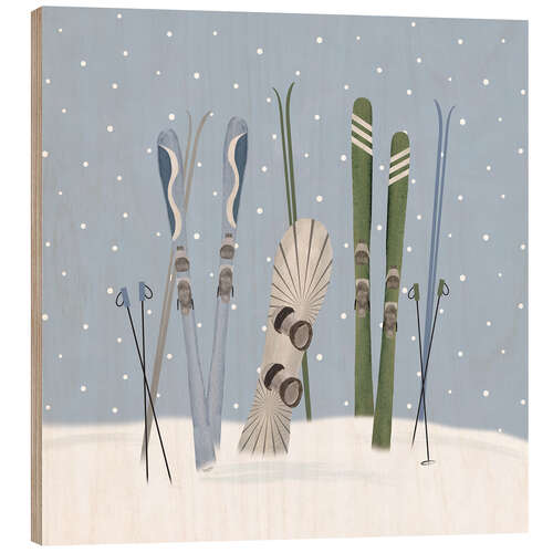 Quadro de madeira Winter Mountain Getaway I
