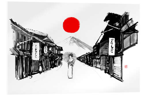 Obraz na szkle akrylowym Geisha in the city
