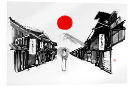 Obraz na szkle akrylowym Geisha in the city - Péchane