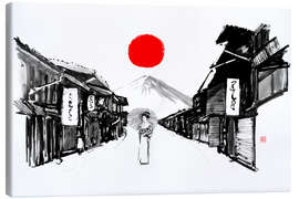 Leinwandbild Geisha in der Stadt - Péchane