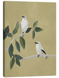 Tableau sur toile Minimalist Birds On Branch