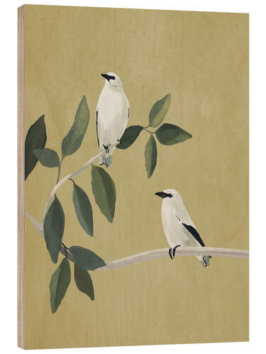 Puutaulu Minimalist Birds On Branch