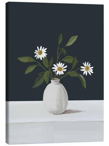 Leinwandbild Minimalistische Gänseblümchen-Blumen II