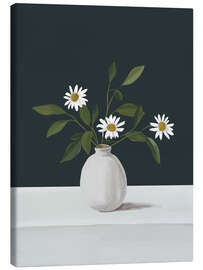 Leinwandbild Minimalistische Gänseblümchen-Blumen II