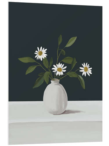 Hartschaumbild Minimalistische Gänseblümchen-Blumen II