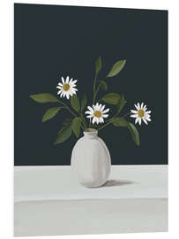 Hartschaumbild Minimalistische Gänseblümchen-Blumen II