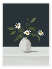 Wall print Minimalist Daisy Flowers II - ThingDesign