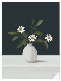 Wall sticker Minimalist Daisy Flowers II
