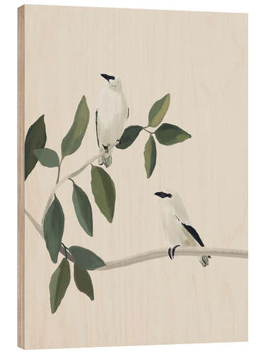 Puutaulu White birds on a branch