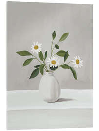 Acrylic print Minimalist Daisy Flowers I