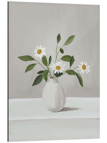 Aluminium print Minimalist Daisy Flowers I