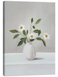 Leinwandbild Minimalistische Gänseblümchenblumen I