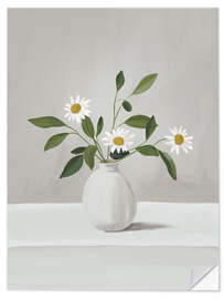 Wall sticker Minimalist Daisy Flowers I