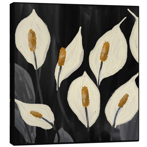 Leinwandbild Weiße Calla-Lilien