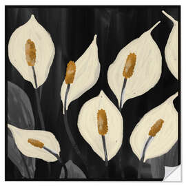 Wandsticker Weiße Calla-Lilien