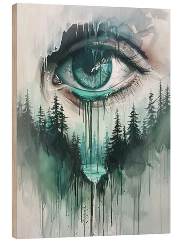 Wood print Tears Forest