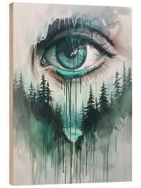 Trätavla Tears Forest