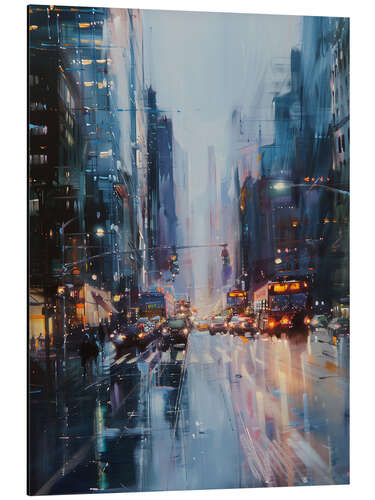 Stampa su alluminio Big city at night