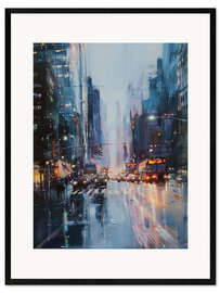 Plakat artystyczny premium w ramie Big city at night