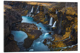 Acrylic print Waterfalls in Iceland