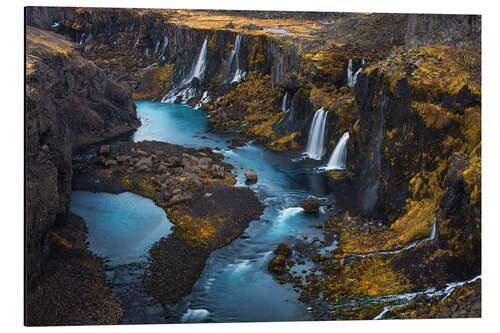 Alumiinitaulu Waterfalls in Iceland