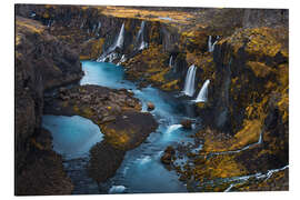 Alumiinitaulu Waterfalls in Iceland