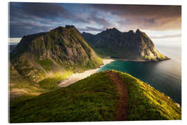 Akrylbilde Sunset on the Lofoten