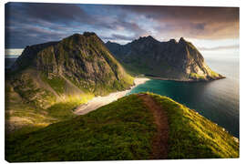 Leinwandbild Sonnenuntergang auf den Lofoten - Dennis Fischer