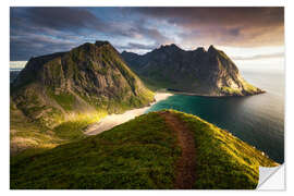 Wall sticker Sunset on the Lofoten