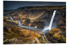 Akrylbillede Haifoss waterfall in Iceland