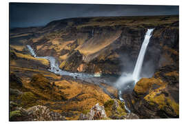 Alumiinitaulu Haifoss waterfall in Iceland