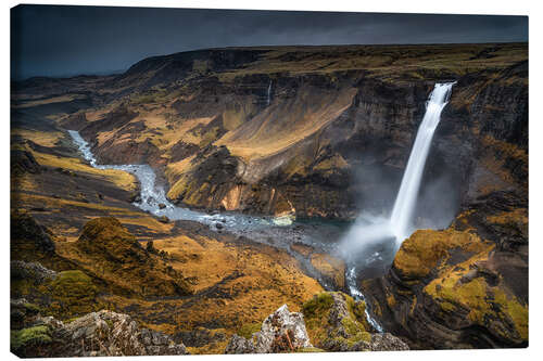 Lærredsbillede Haifoss waterfall in Iceland