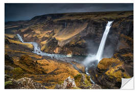 Sisustustarra Haifoss waterfall in Iceland