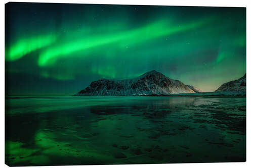 Leinwandbild Polarlichter über Norwegen