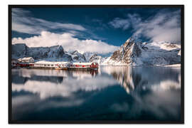 Gerahmter Kunstdruck Norwegen im Winter