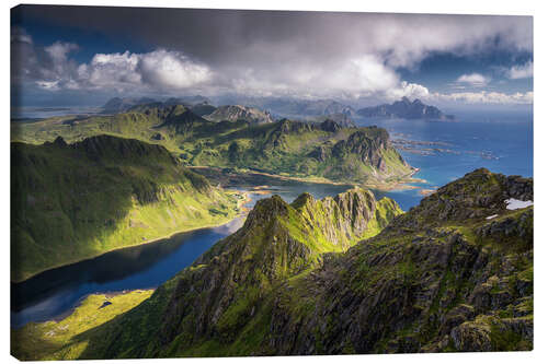 Lienzo Panoramic view of the Lofoten