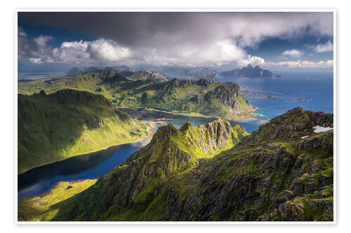 Poster Panoramic view of the Lofoten