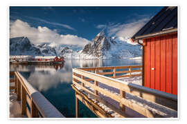 Wall print Winter Norway on the Lofoten Islands - Dennis Fischer