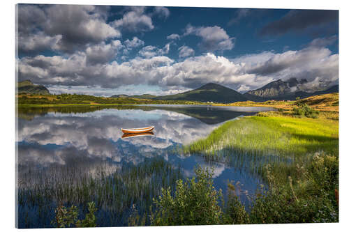 Obraz na szkle akrylowym Reflection in the water - Lofoten, Norway