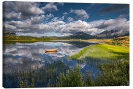 Canvas-taulu Reflection in the water - Lofoten, Norway - Dennis Fischer