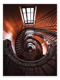 Obraz Red spital staircase - Jaroslaw Blaminsky