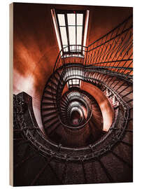 Cuadro de madera Red spital staircase - Jaroslaw Blaminsky