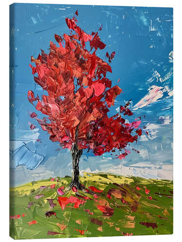 Canvas print Autumn colours in the wind