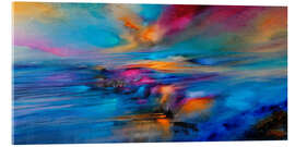Obraz na szkle akrylowym The Sun and the Wind - moving abstract landscape - Annette Schmucker