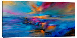 Leinwandbild Die Sonne und der Wind - Abstrahierte Landschaft - Annette Schmucker