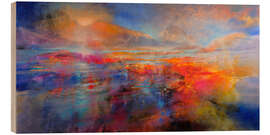 Holzbild Summer Dream - Sonne ergießt sich über das Land - Annette Schmucker