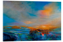 Acrylglasbild Im Abendlicht - Abstrahierte Landschaft - Annette Schmucker